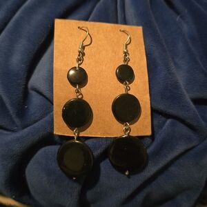 Vintage Black Dangle Earrings